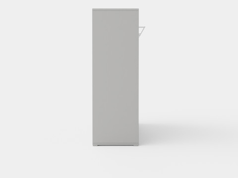 Compact Bed Cabinet Horizontally White 3D मॉडल