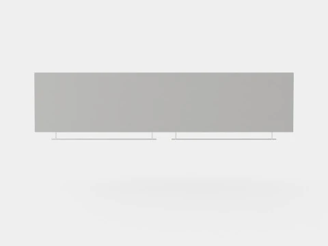 Compact Bed Cabinet Horizontally White 3D Model