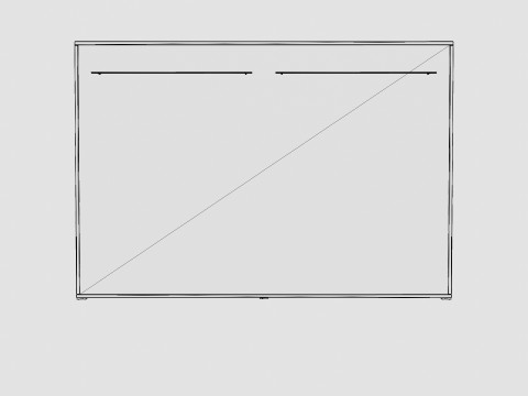 Compact Bed Cabinet Horizontally White 3D मॉडल