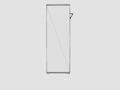Compact Bed Cabinet Horizontally White 3D मॉडल