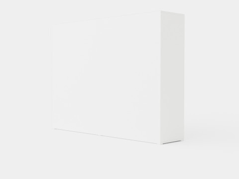 Compact Bed Cabinet Incl Mattress Luxury 3Dモデル