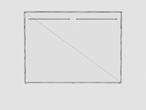 Compact Bed Cabinet Incl Mattress Luxury 3Dモデル