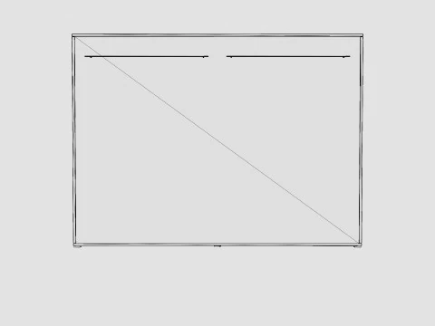 Compact Bed Cabinet Incl Mattress Luxury 3D Model