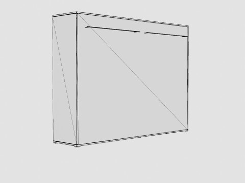 Compact Bed Cabinet Incl Mattress Luxury 3Dモデル