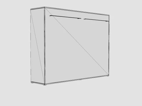 Compact Bed Cabinet Incl Mattress Luxury 3D Model