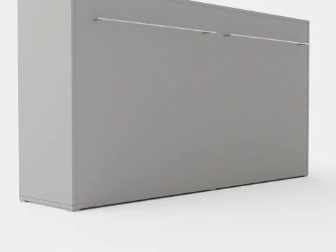 소형 침대 캐비닛 수평 흰색 3D 모델