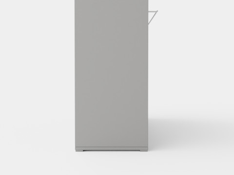 Compact Bed Cabinet Horizontally White 3D मॉडल