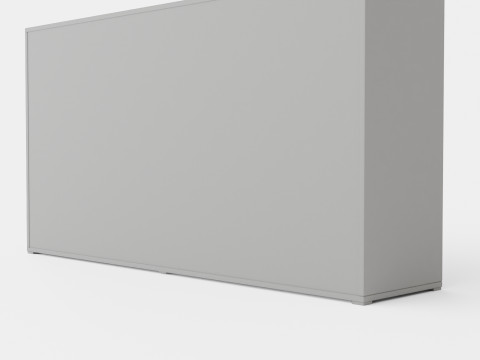Compact Bed Cabinet Horizontally White 3D मॉडल