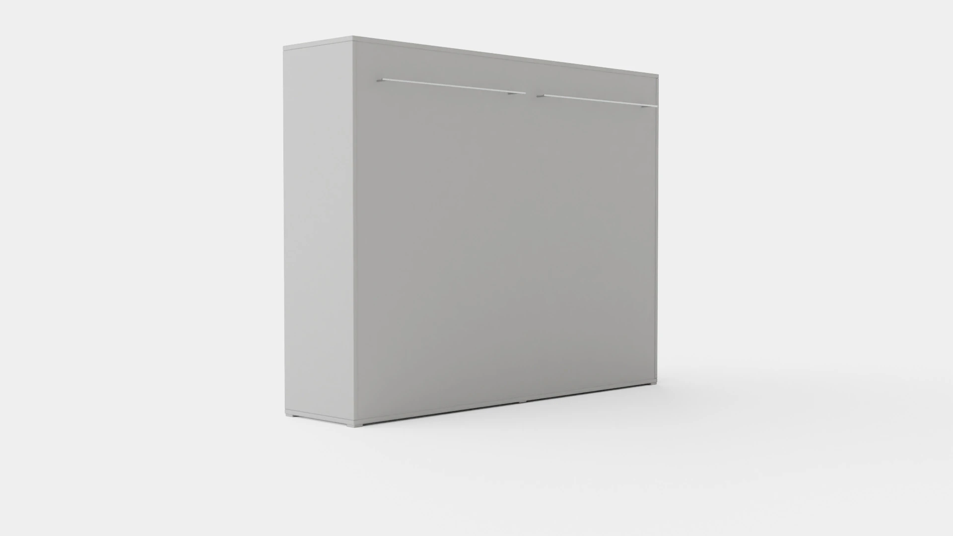 Compact Bed Cabinet Horizontal White 3D Model .c4d .max .obj .3ds .fbx .stl .blend 