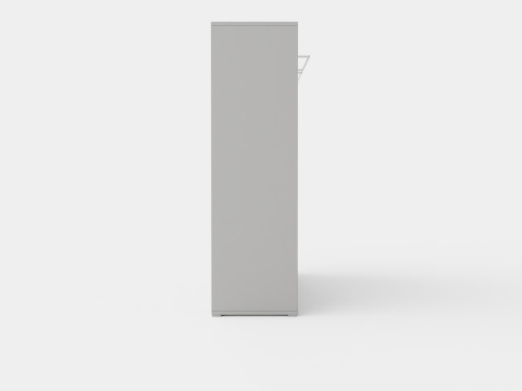 Compact Bed Cabinet Horizontal White Modelo 3D