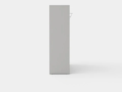 Compact Bed Cabinet Horizontal White 3D Model
