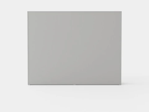 Compact Bed Cabinet Horizontal White 3D Model
