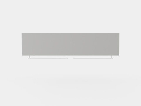 Compact Bed Cabinet Horizontal White Modelo 3D