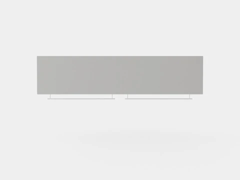 Compact Bed Cabinet Horizontal White 3D Model