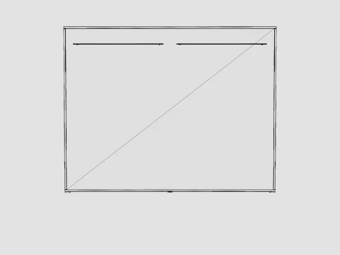 Compact Bed Cabinet Horizontal White 3D Model