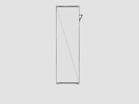 Compact Bed Cabinet Horizontal White 3D Model