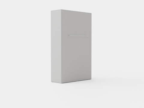 Compact Bed Cabinet Vertically White 3D Model