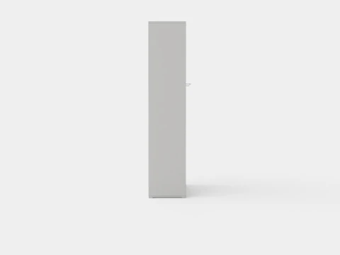 Compact Bed Cabinet Vertically White 3D Model