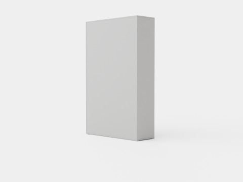 Compact Bed Cabinet Vertically White Modèle 3D