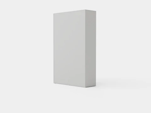 Compact Bed Cabinet Vertically White 3D Model