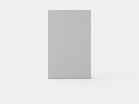 Compact Bed Cabinet Vertically White 3D Model