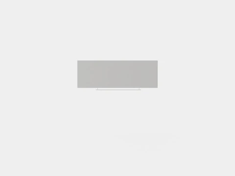 Compact Bed Cabinet Vertically White 3D Model