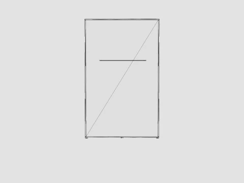 Compact Bed Cabinet Vertically White 3D Model