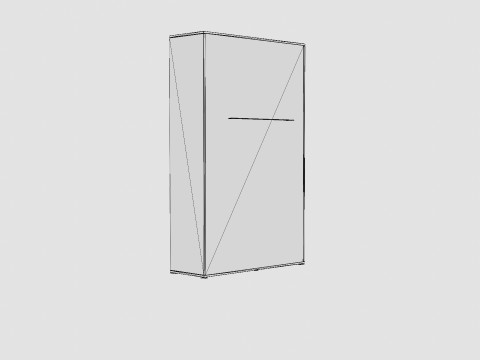 Compact Bed Cabinet Vertically White Modèle 3D