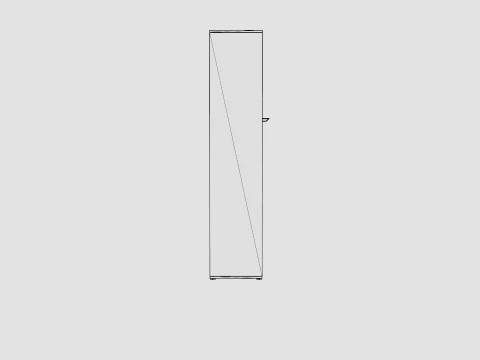 Compact Bed Cabinet Vertically White 3D Model