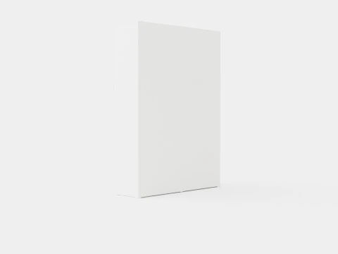 Kabinet Tempat Tidur Kompak Termasuk Kasur Vertikal Mewah Putih Model 3D