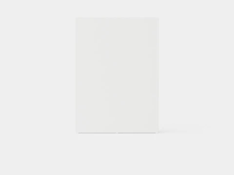 Kabinet Tempat Tidur Kompak Termasuk Kasur Vertikal Mewah Putih Model 3D