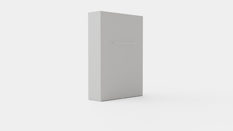 Compact Bed Cabinet Vertically White 3D Model .c4d .max .obj .3ds .fbx .stl .blend