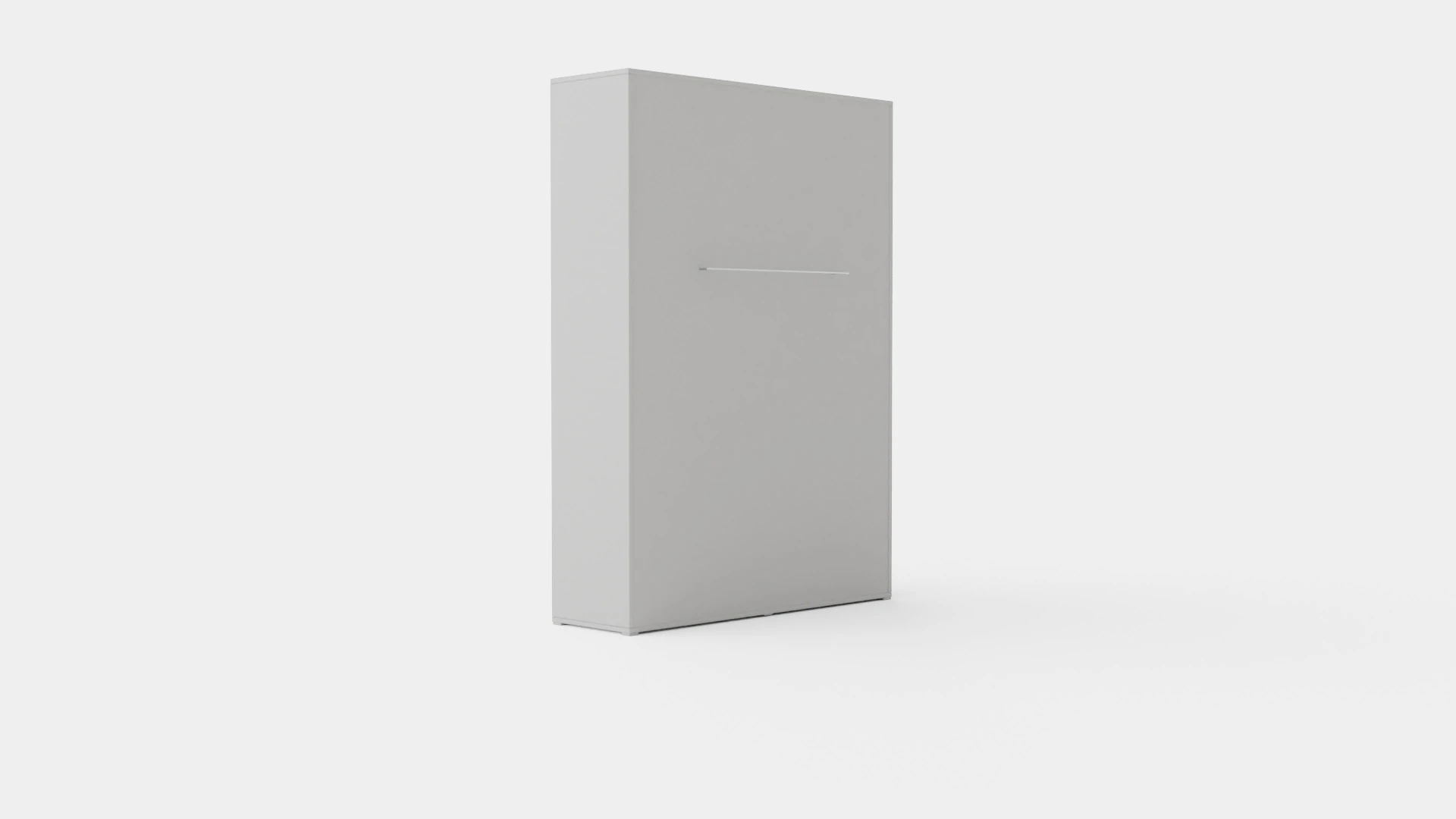 Compact Bed Cabinet Vertically White 3D Model .c4d .max .obj .3ds .fbx .stl .blend 