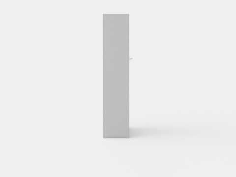 Compact Bed Cabinet Vertically White 3D Model