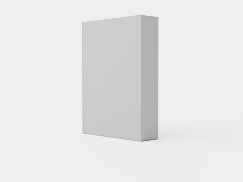 Compact Bed Cabinet Vertically White 3D Model