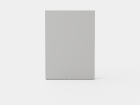 Compact Bed Cabinet Vertically White 3D Model