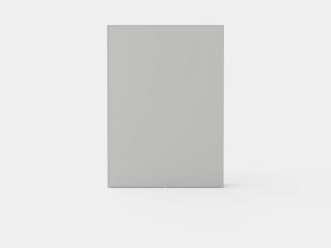 Compact Bed Cabinet Vertically White 3D Model