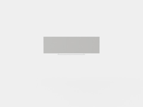 Compact Bed Cabinet Vertically White 3D Model