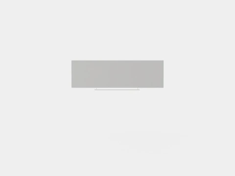 Compact Bed Cabinet Vertically White 3D Model