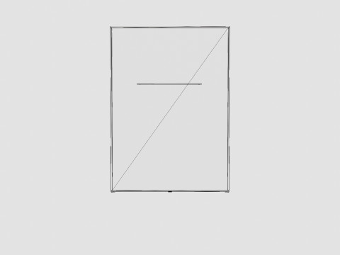 Compact Bed Cabinet Vertically White 3D Model