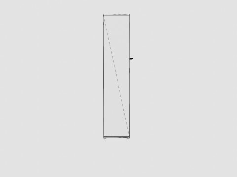 Compact Bed Cabinet Vertically White 3D Model