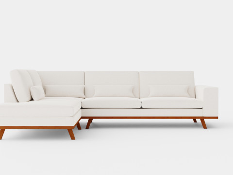 Copenhagen 2 5 Seater L Sofa Left 3D Model