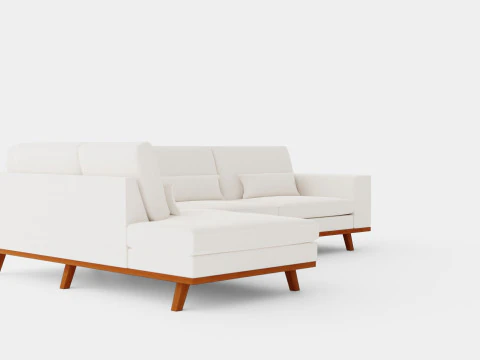 Copenhagen 2 5 Seater L Sofa Left 3D Model