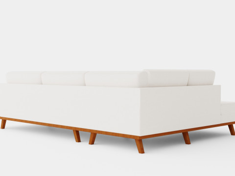 Copenhagen 2 5 Seater L Sofa Left 3D Модель