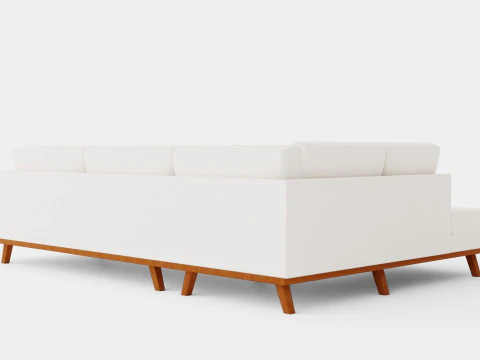 Copenhagen 2 5 Seater L Sofa Left 3D Model