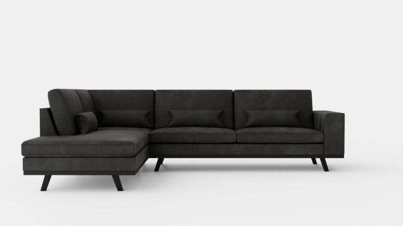 Copenhagen 2 5 Seater L Sofa Left Velvet Modelo 3D .c4d .max .obj .3ds .fbx .stl .blend