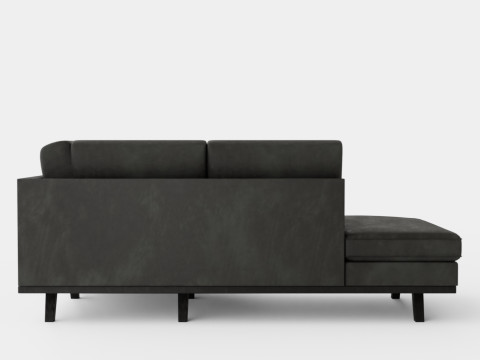 Copenhagen 2 5 Seater L Sofa Left Velvet Modelo 3D
