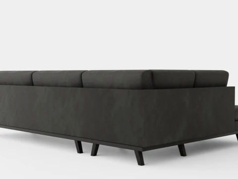 Copenhagen 2 5 Seater L Sofa Left Velvet 3D Model