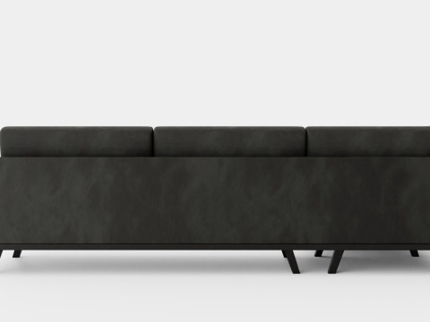 Copenhagen 2 5 Seater L Sofa Left Velvet Modelo 3D