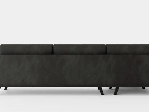 Copenhagen 2 5 Seater L Sofa Left Velvet 3D Model